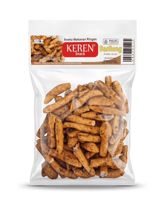 Camilan Basreng Pedas Daun Jeruk Keren Snack