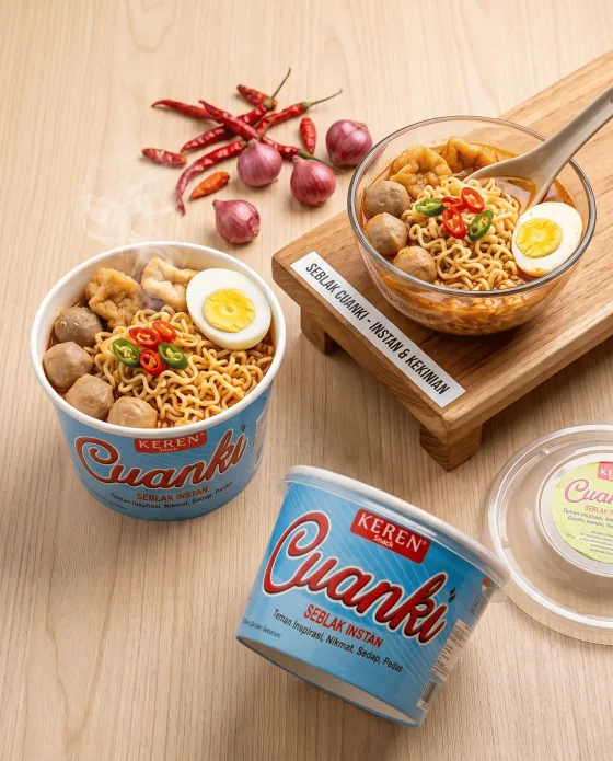 Camilan Cuanki Instan Rasa Bakso Keren Snack
