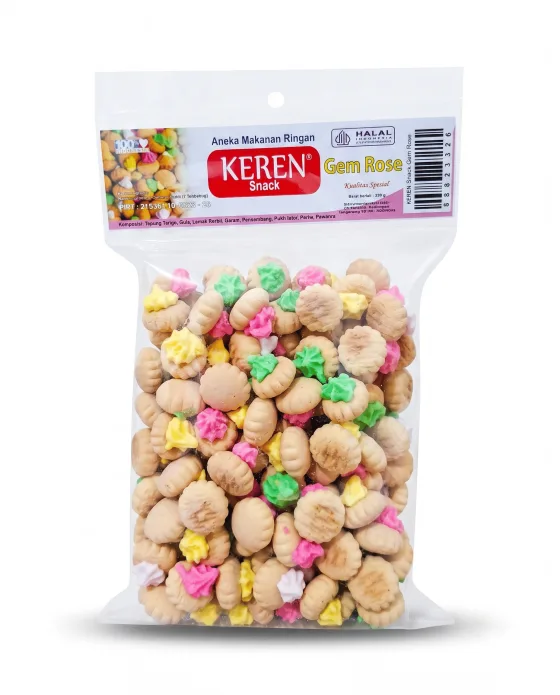 Camilan Biskuit Gem Rose Manis Keren Snack