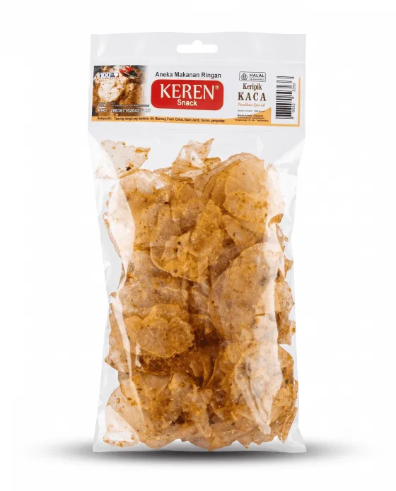Camilan Keripik Kaca Pedas Keren Snack