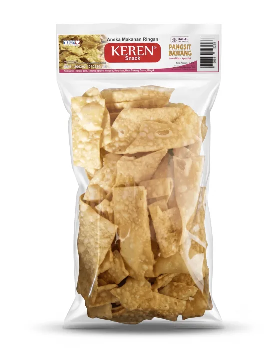 Snack Keripik Pangsit Bawang Gurih Keren Snack
